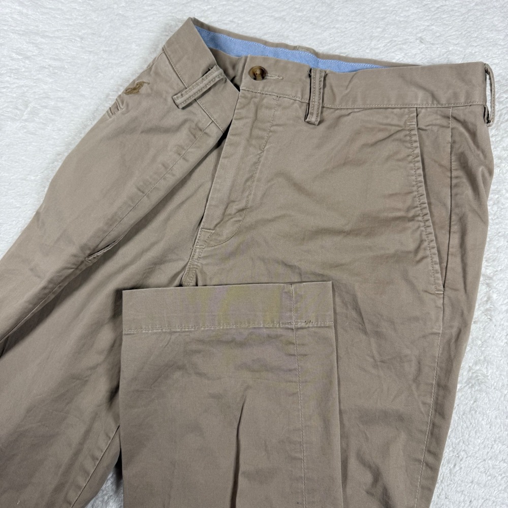 Polo Ralph Lauren Stretch Straight Fit Mens 32/34 Beige Chino Pants RN 41381